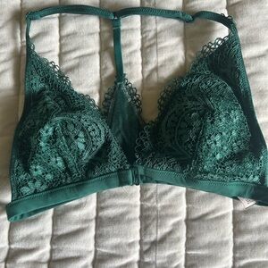 Victoria's Secret Green Lace Triangle Bra